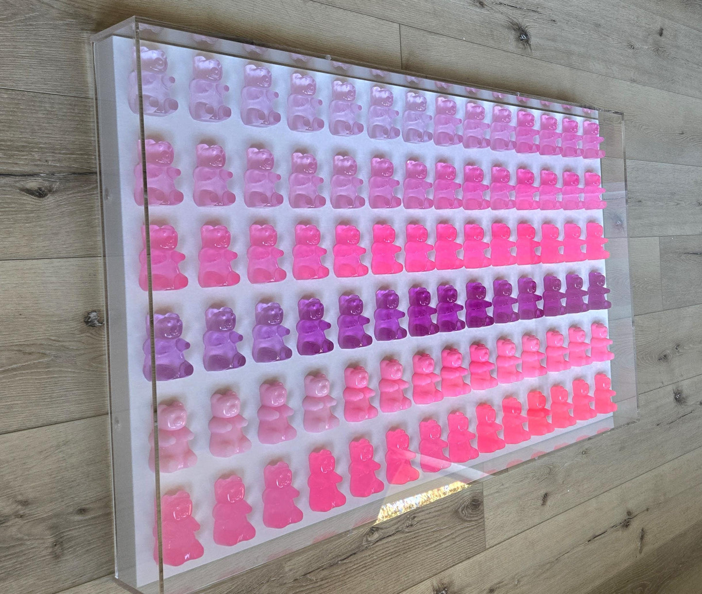 Giant Resin Gummy Bear Framed Wall Decor: 3D Pop Art Shadow Box Customize Art