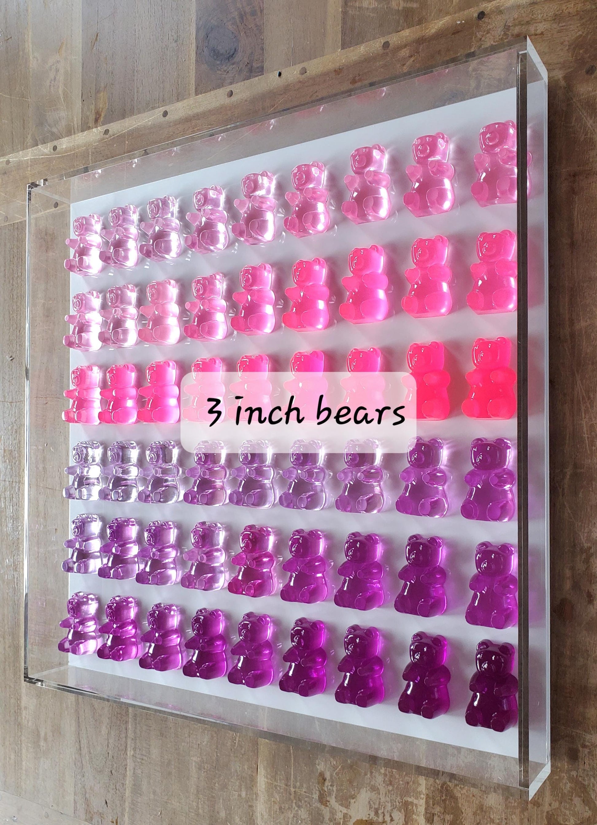 3D Giant Candy Gummy Bear Wall Art: Playroom Nursery Home Aesthetics Decor, Unique Customizable Modern Pop Art Design