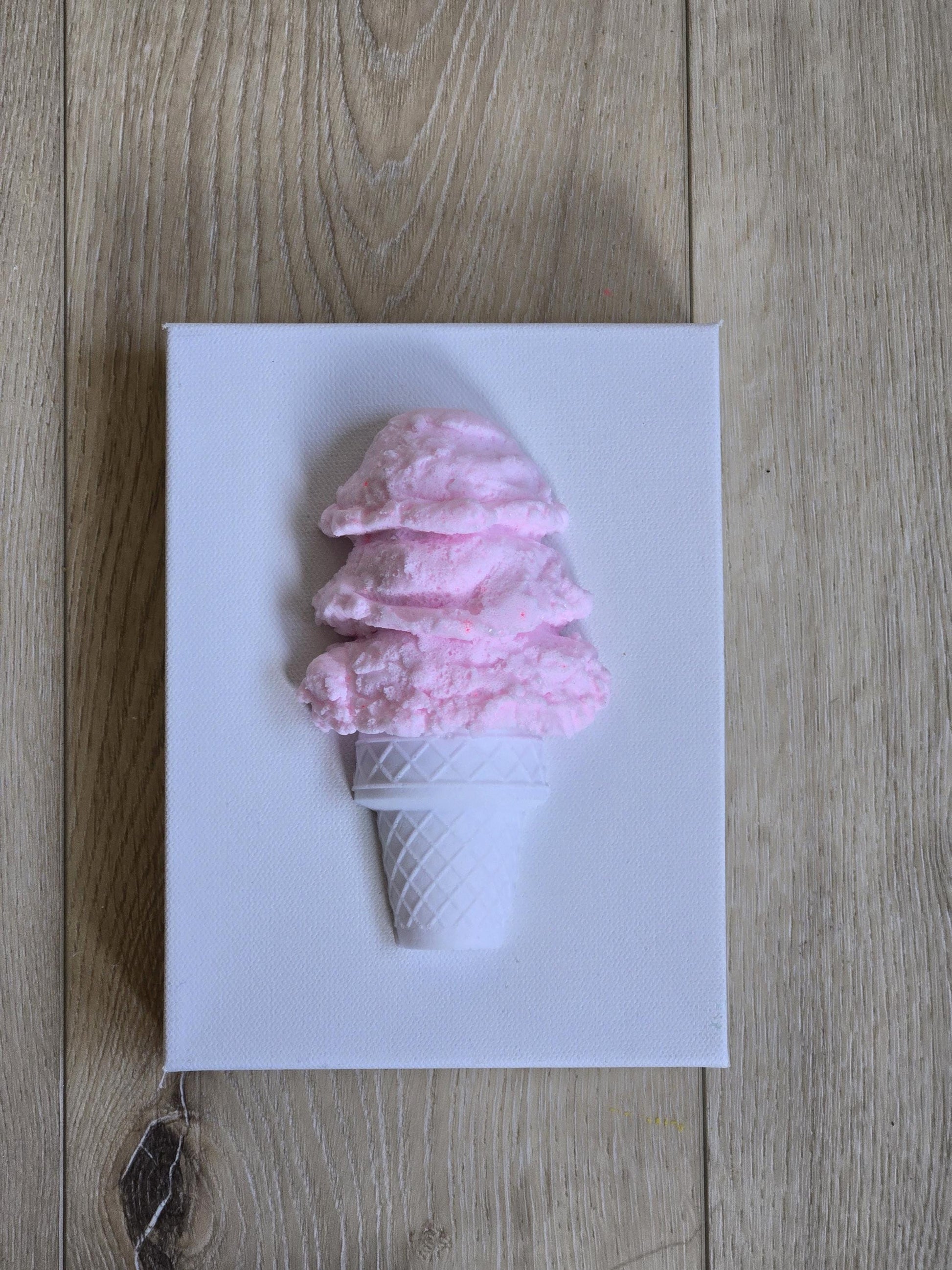 Ice Cream Cone Art | Custom Design Sweet Treats Shadow Box Wall Decor