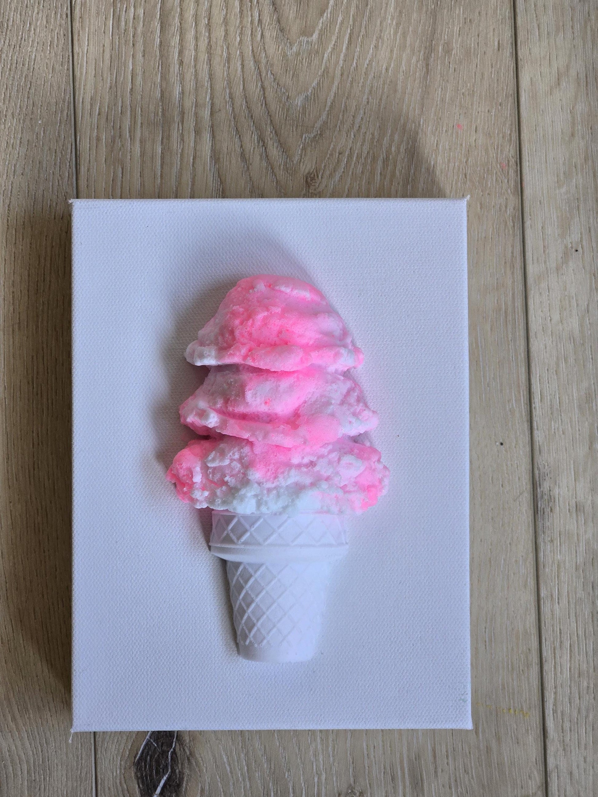 Ice Cream Cone Art | Custom Design Sweet Treats Shadow Box Wall Decor