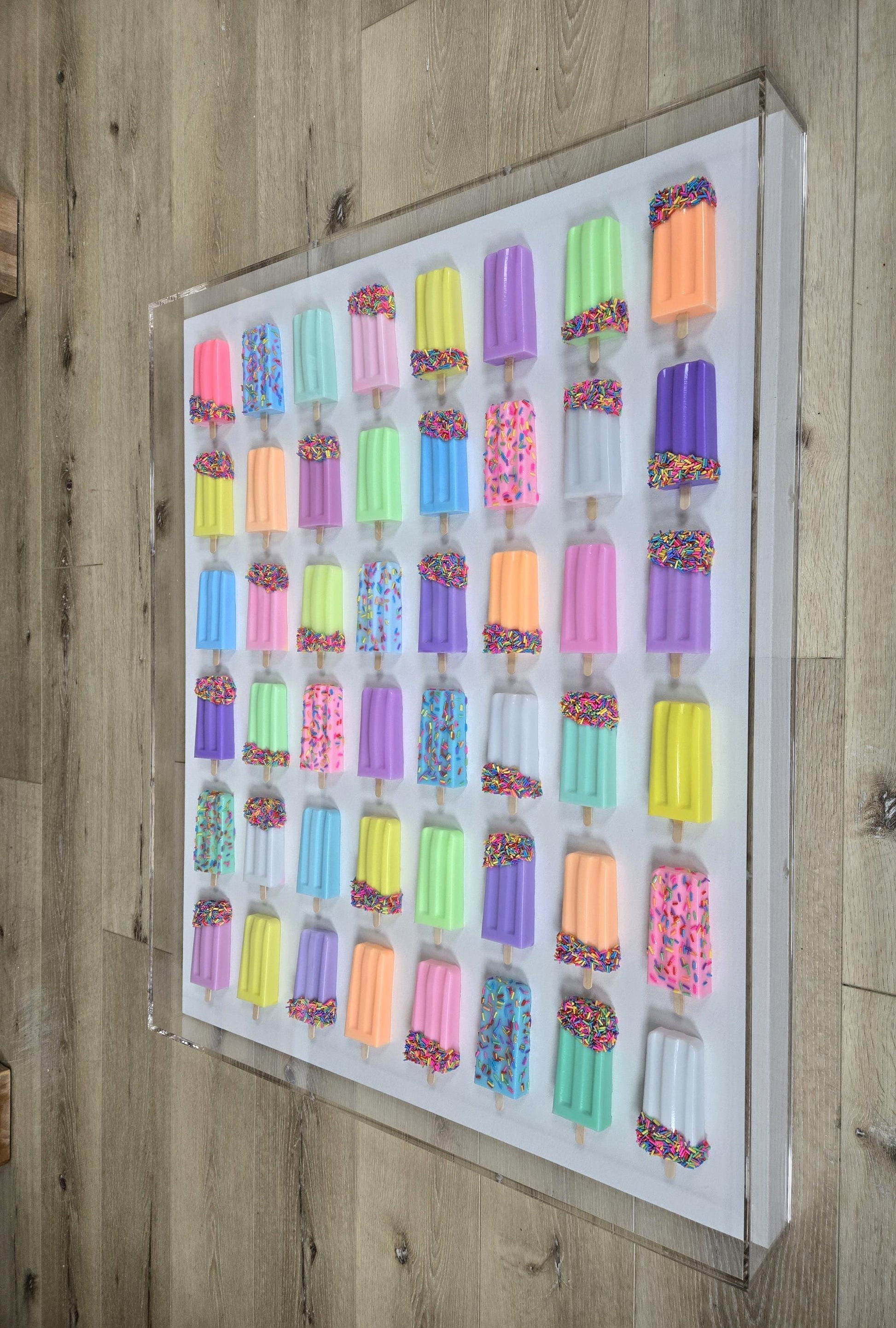 Custom Resin Ice Cream Bar Wall Art for Any Room | Modern Pop Art