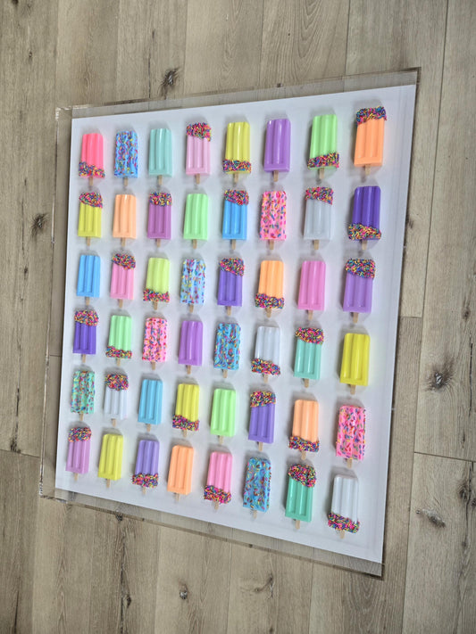 Custom Resin Ice Cream Bar Wall Art for Any Room | Modern Pop Art