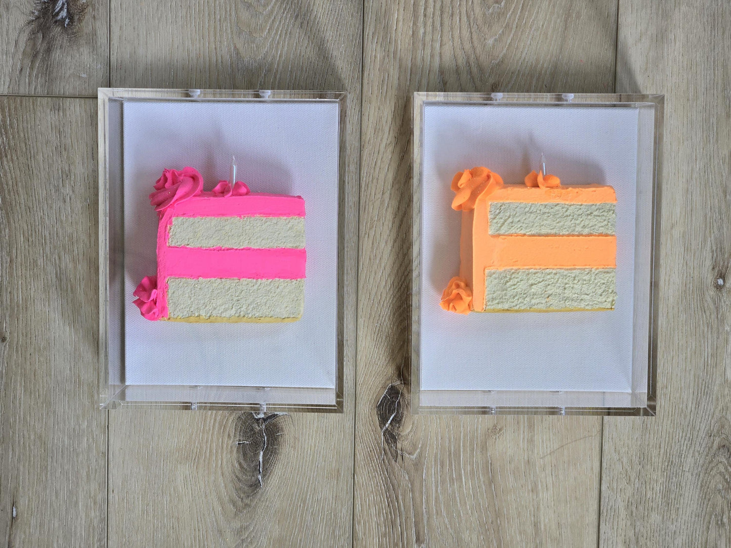 Birthday Cake Slice Shadow Box Art – 3D Kitchen Decor, Gift, Dessert Wall Art