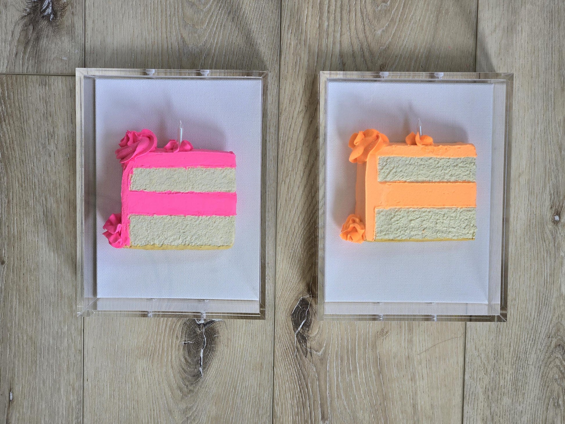 Birthday Cake Slice Shadow Box Art – 3D Kitchen Decor, Gift, Dessert Wall Art