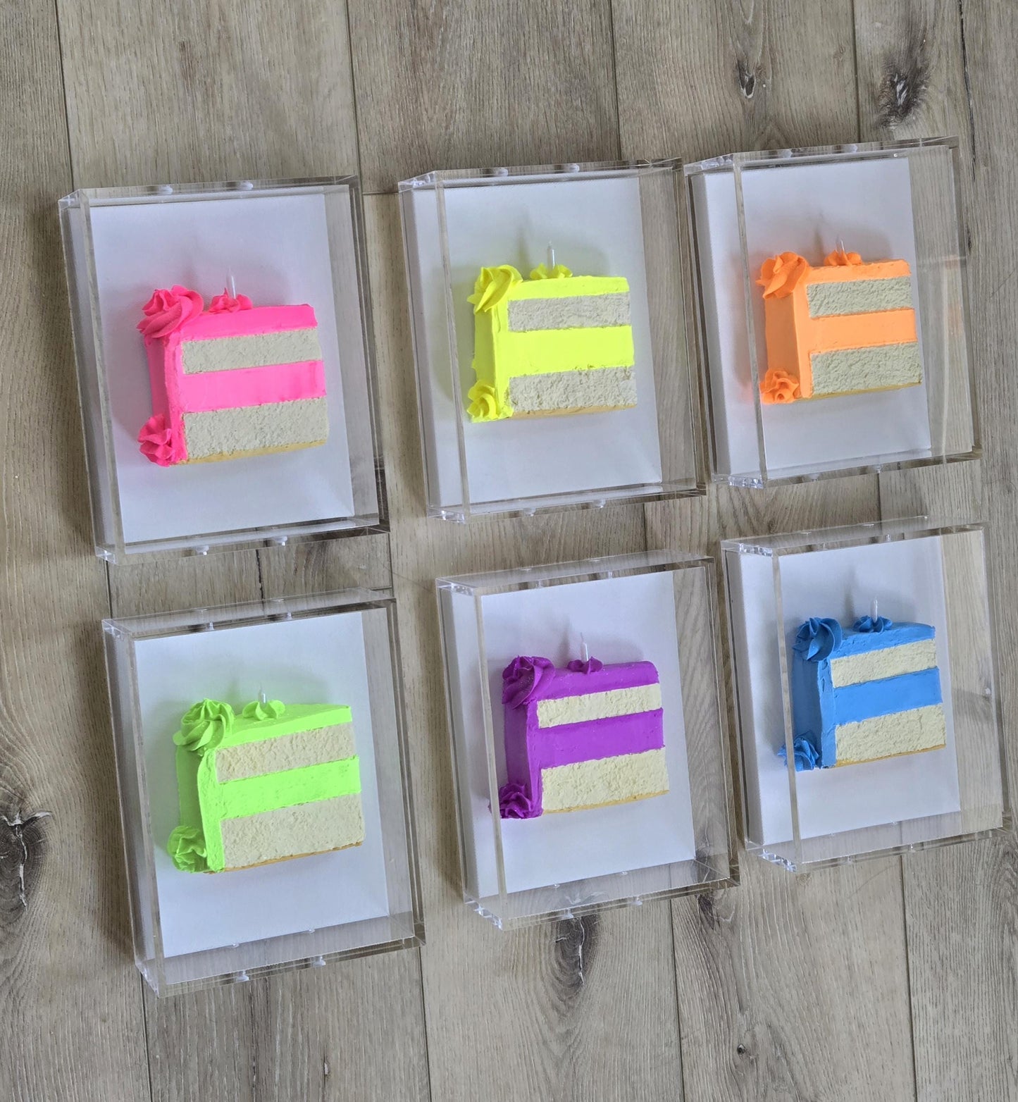 Birthday Cake Slice Shadow Box Art – 3D Kitchen Decor, Gift, Dessert Wall Art