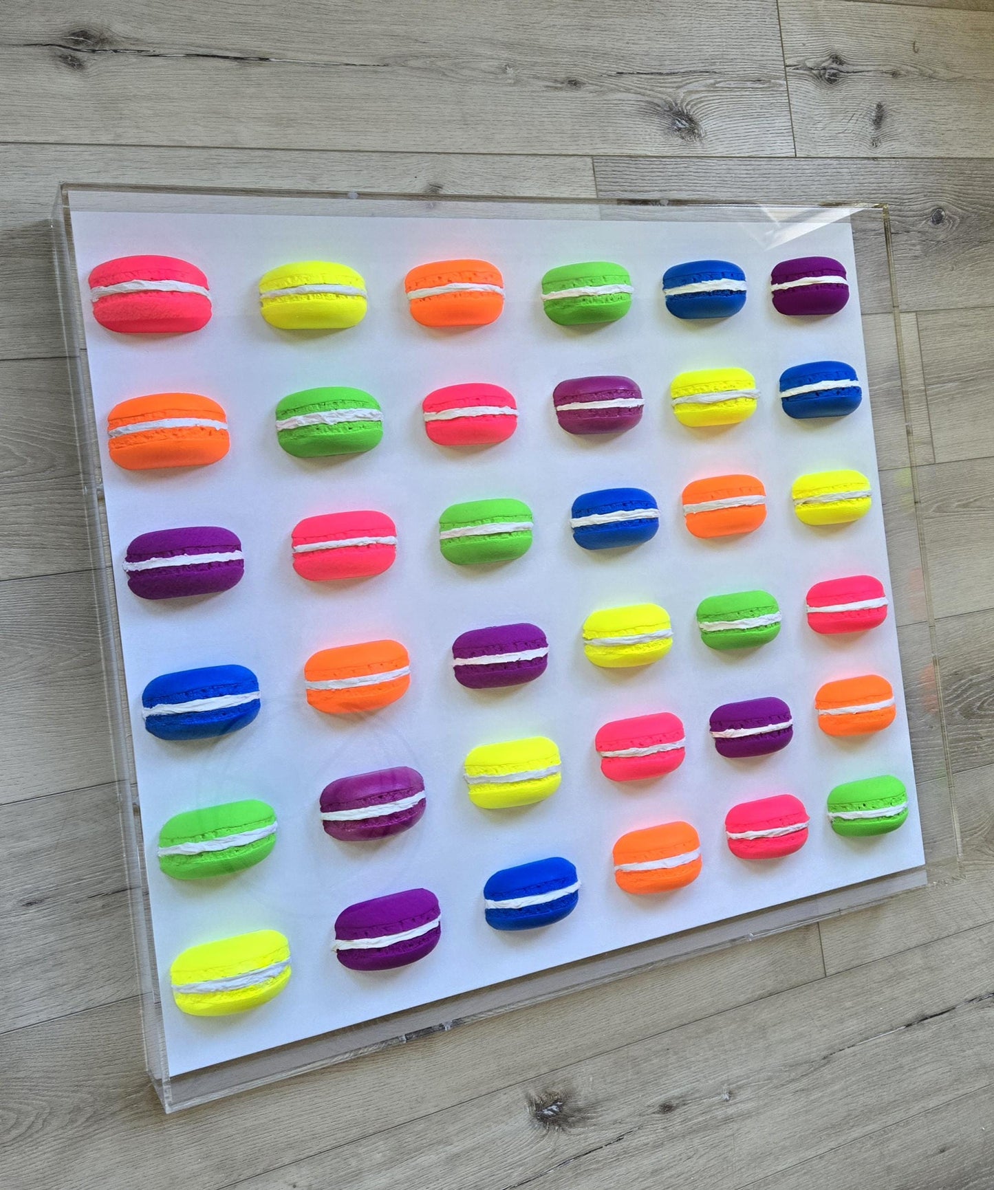 Macaroon Shadow Box Art – 3D Business Decor, Sweet Treat Themed Decor