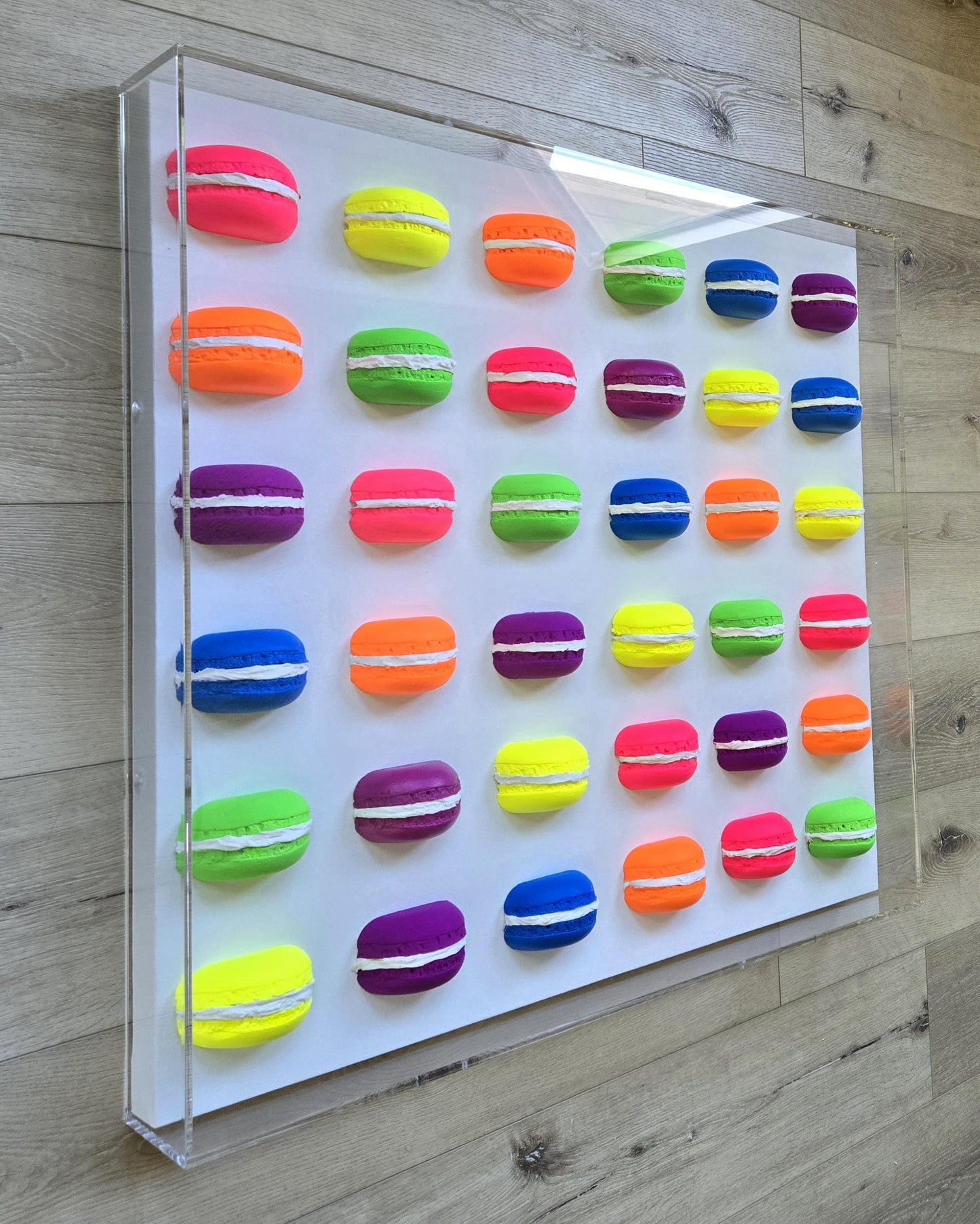 Macaroon Shadow Box Art – 3D Business Decor, Sweet Treat Themed Decor