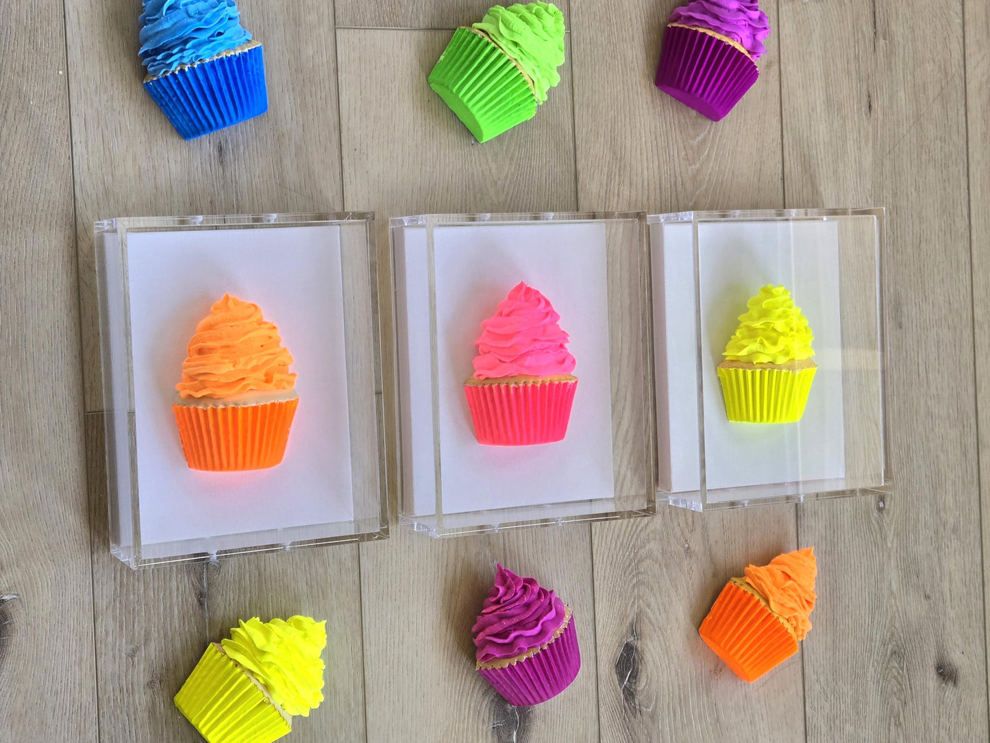 Cupcake Wall Art– Kitchen Decor, Sweet Culinary Gift, Dessert Themed Handmade Custom-Made Decor