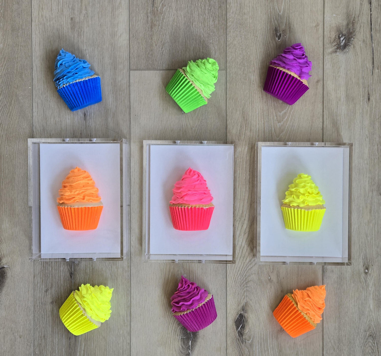 Cupcake Wall Art– Kitchen Decor, Sweet Culinary Gift, Dessert Themed Handmade Custom-Made Decor