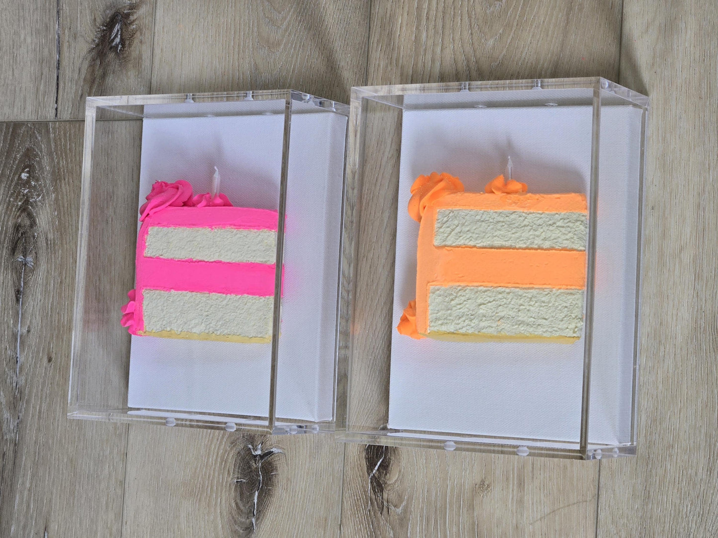 Birthday Cake Slice Shadow Box Art – 3D Kitchen Decor, Gift, Dessert Wall Art