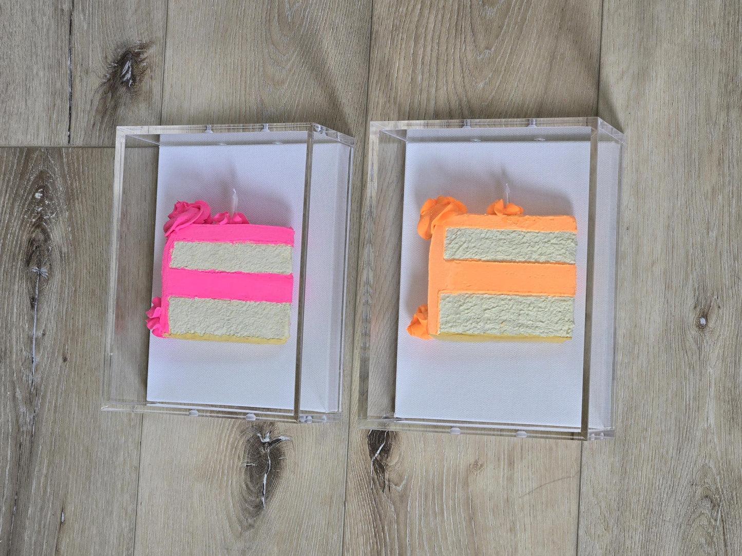 Birthday Cake Slice Shadow Box Art – 3D Kitchen Decor, Gift, Dessert Wall Art