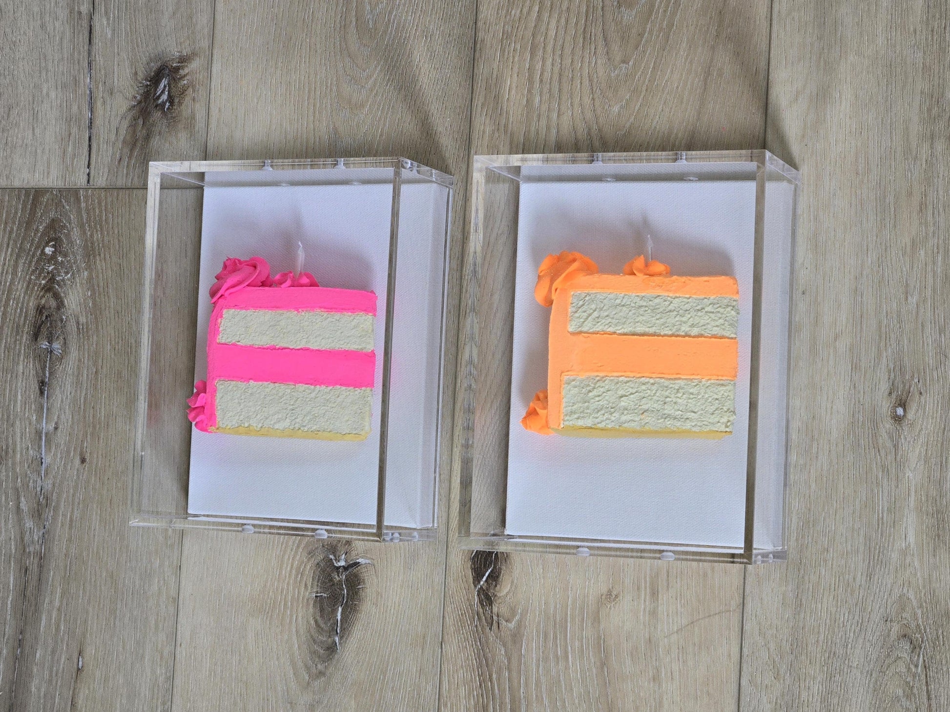 Birthday Cake Slice Shadow Box Art – 3D Kitchen Decor, Gift, Dessert Wall Art