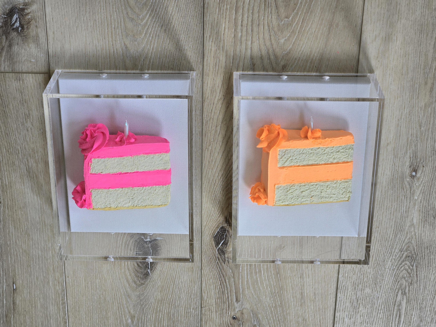 Birthday Cake Slice Shadow Box Art – 3D Kitchen Decor, Gift, Dessert Wall Art