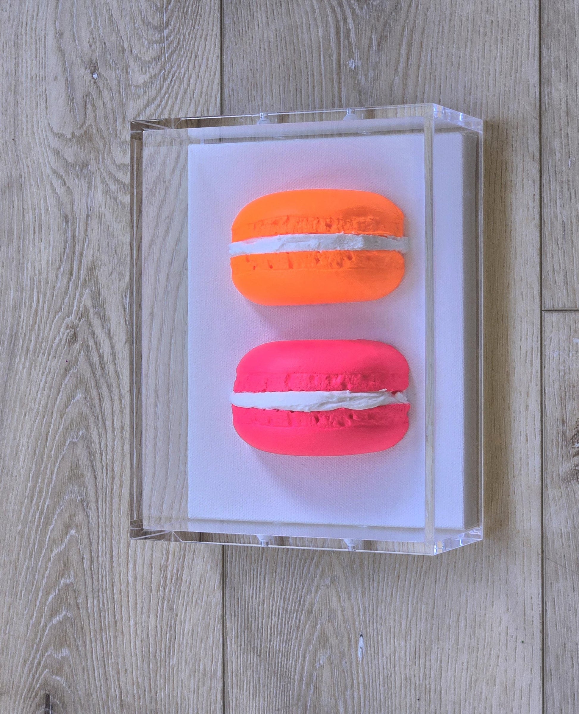 3D Macaroon Shadow Box Art – Whimsical Resin Kitchen Decor (8x6x3 Inch)