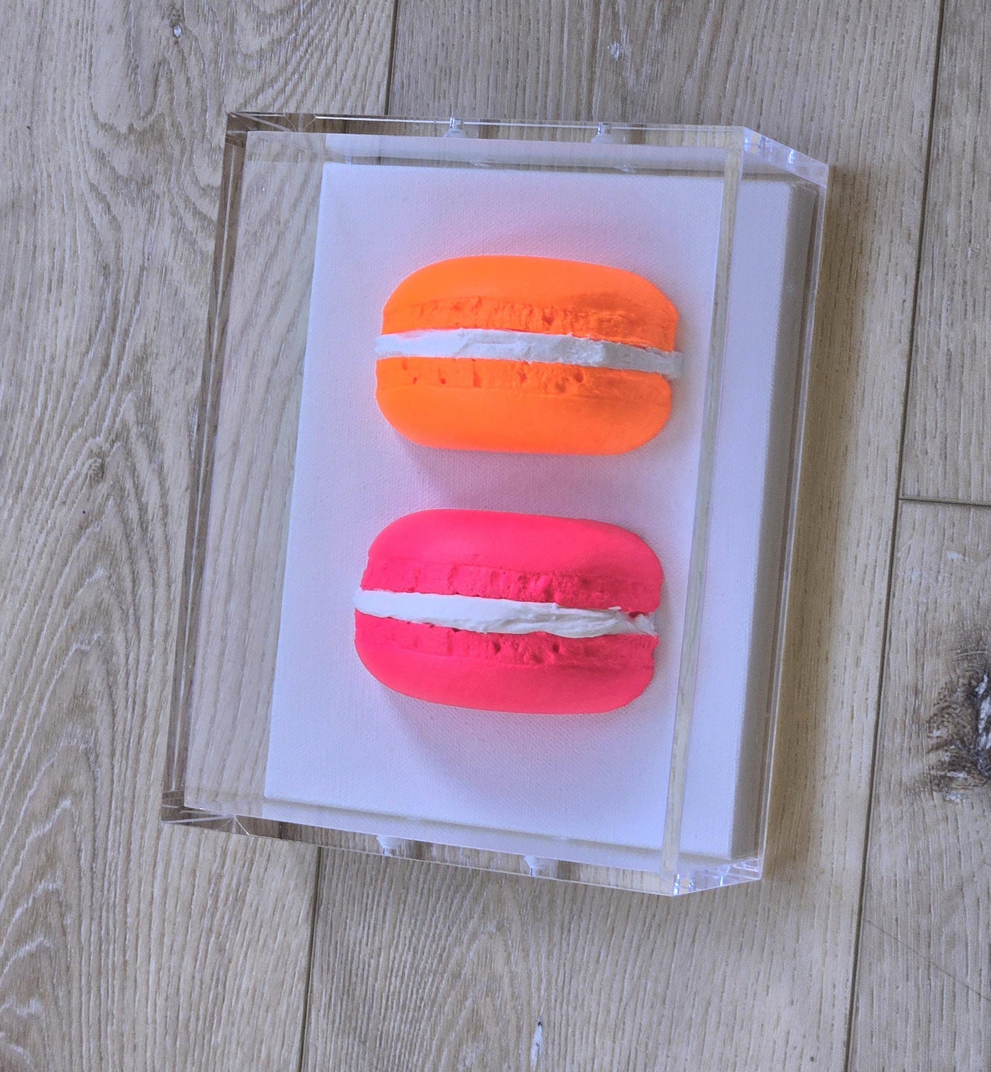 3D Macaroon Shadow Box Art – Whimsical Resin Kitchen Decor (8x6x3 Inch)