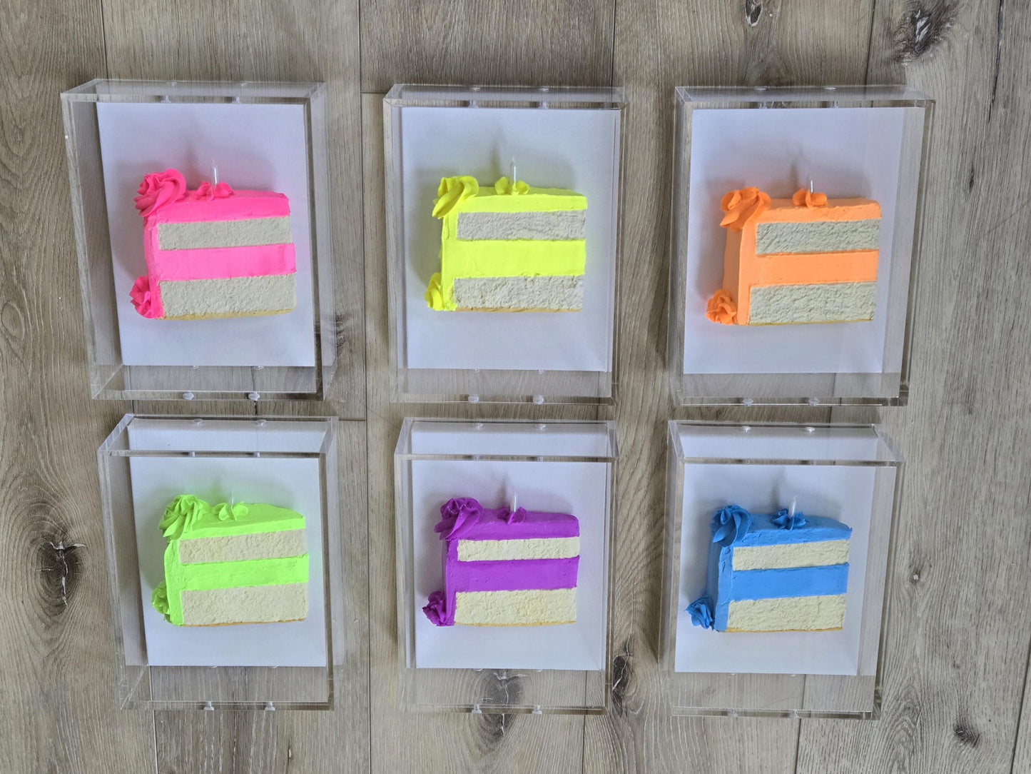 Birthday Cake Slice Shadow Box Art – 3D Kitchen Decor, Gift, Dessert Wall Art