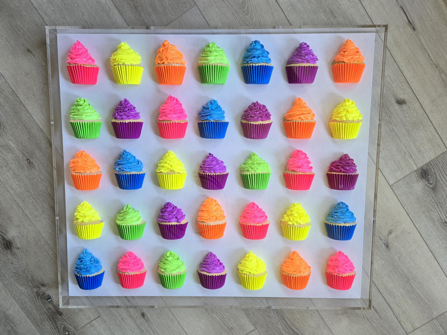 Cupcake Shadow Box Art – 3D Kitchen Decor, Baker Gift, Dessert themed Decor