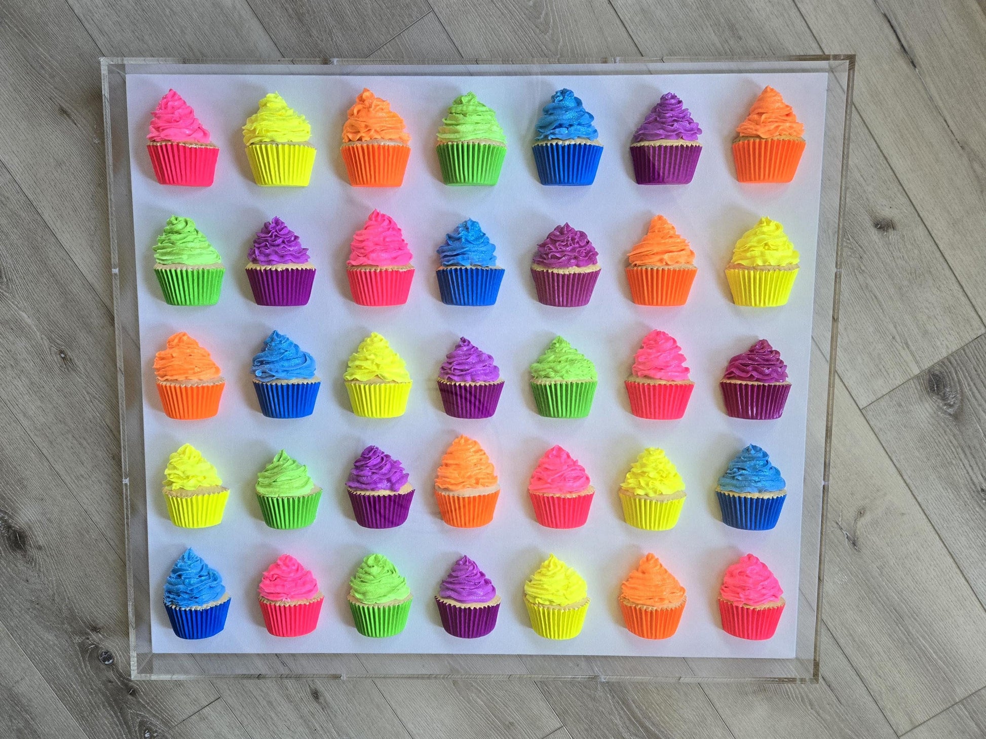 Cupcake Shadow Box Art – 3D Kitchen Decor, Baker Gift, Dessert themed Decor