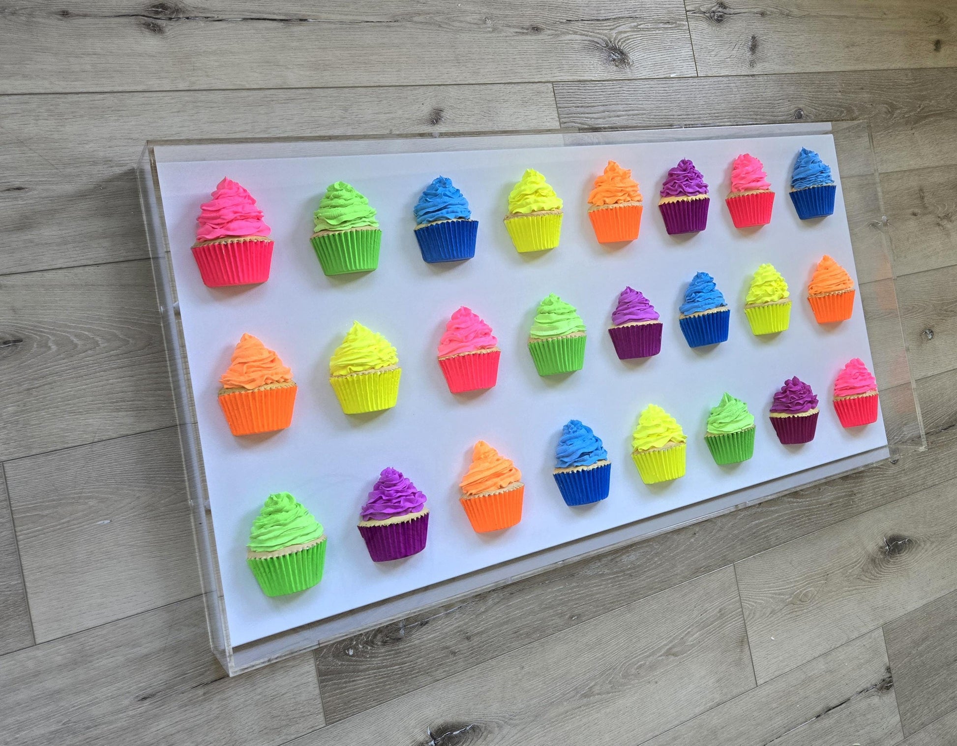 Cupcake Shadow Box Art – 3D Kitchen Decor, Baker Gift, Dessert themed Decor