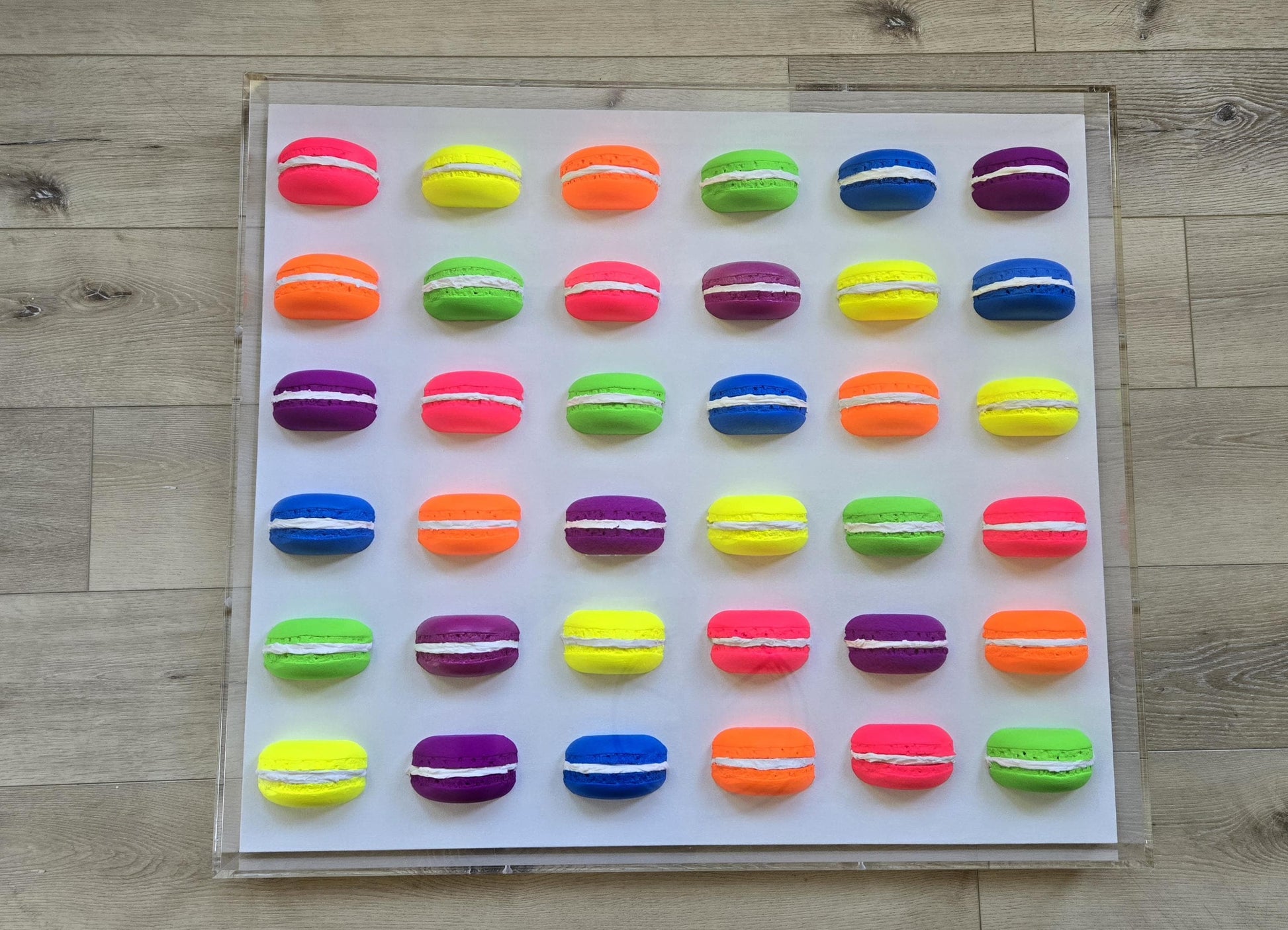 Macaroon Shadow Box Art – 3D Business Decor, Sweet Treat Themed Decor