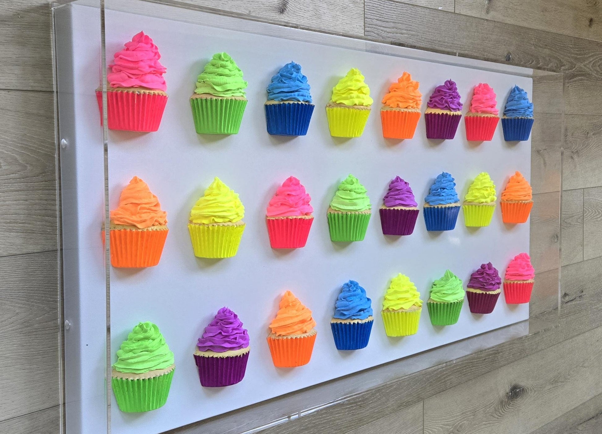 Cupcake Shadow Box Art – 3D Kitchen Decor, Baker Gift, Dessert themed Decor