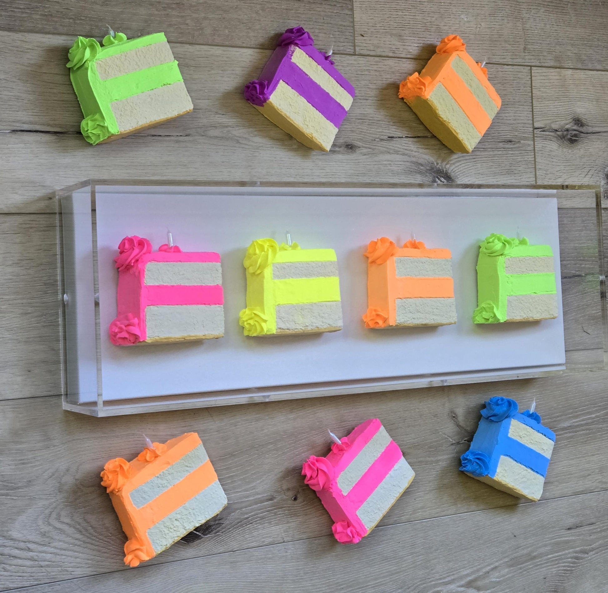 Cake Slice Wall Art Shadow Box Art – 3D Kitchen Decor, Dinning Rooms, Birthday Gift,