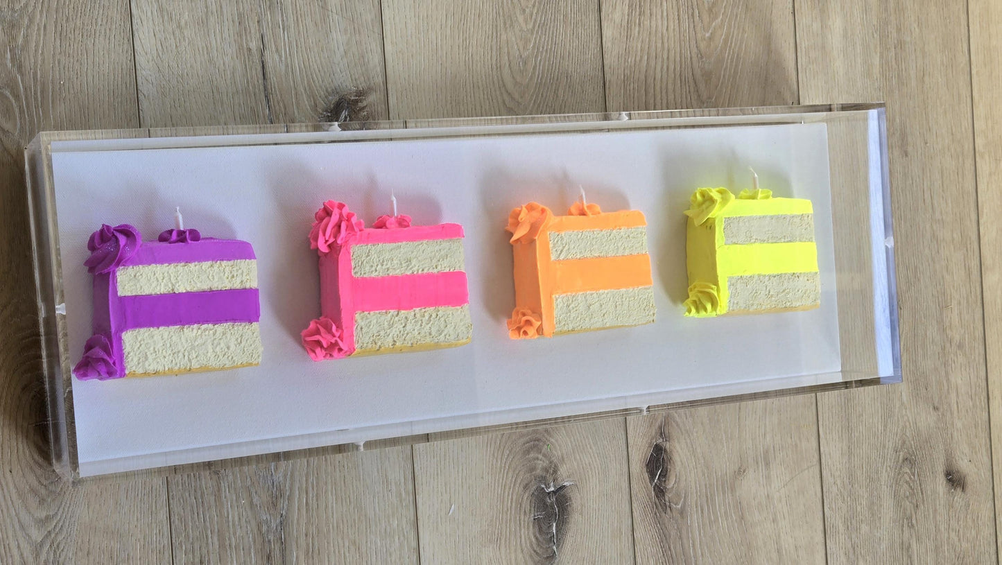 Cake Slice Wall Art Shadow Box Art – 3D Kitchen Decor, Dinning Rooms, Birthday Gift,
