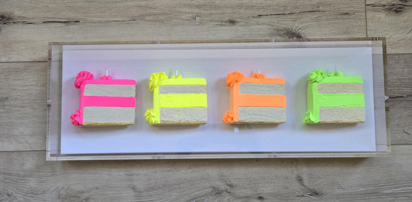 Cake Slice Wall Art Shadow Box Art – 3D Kitchen Decor, Dinning Rooms, Birthday Gift,