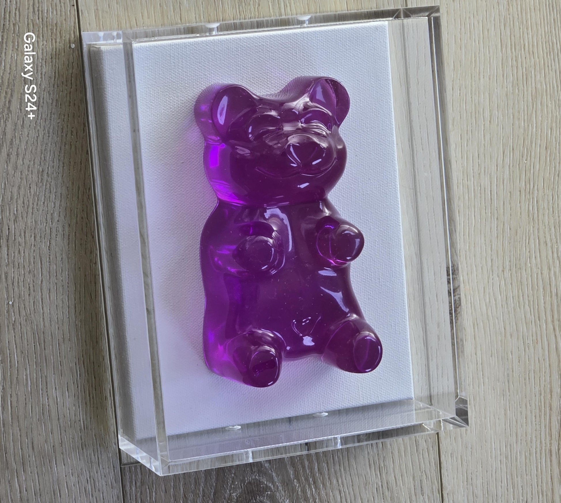 Gummy Bear Sculpture | Pop Art Kids Room Decor, 6 Inch bear-Framed Art | Shadow Box Gallery Wall Ideas