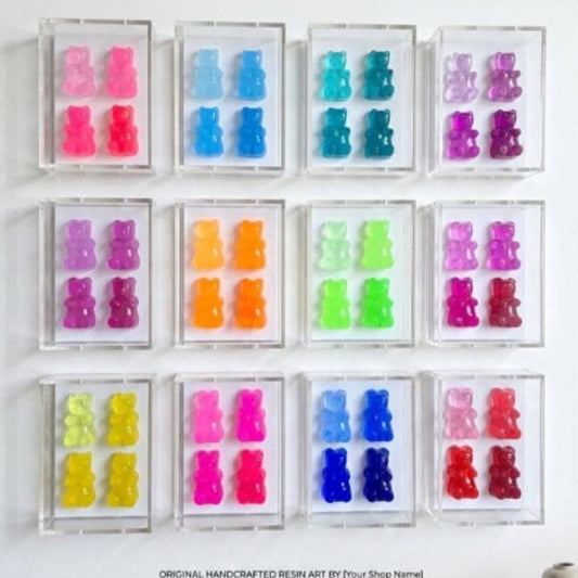 Pop Art Candy Inspired Wall Sculpture: Whimsical Kids & Nursery Room Decor in Shadow Box