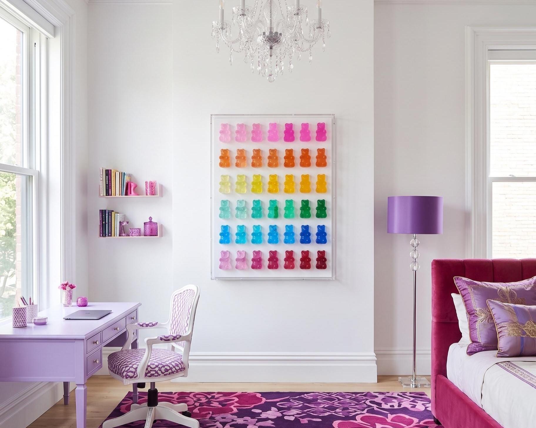 Ombré Themed Gummy Bear Art | 3D Acrylic Shadow Box