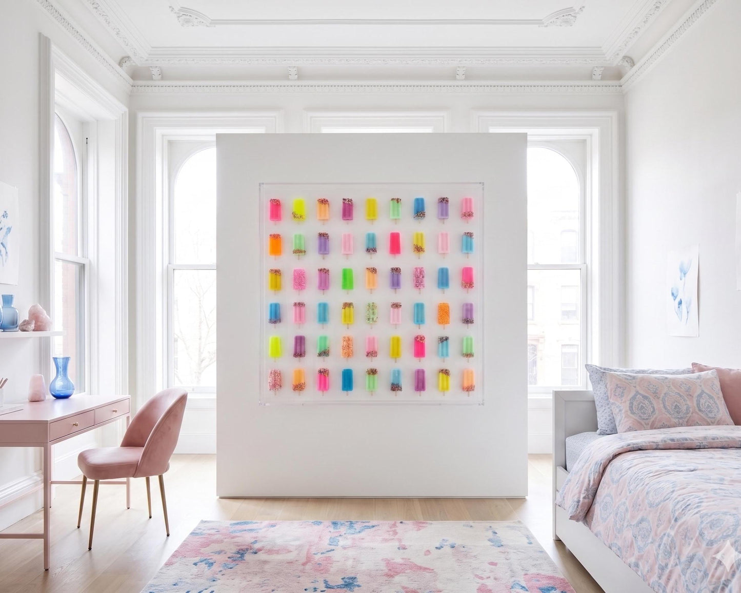 Pop Art Ice Pop Shadow Box: Large Acrylic Wall Hanging