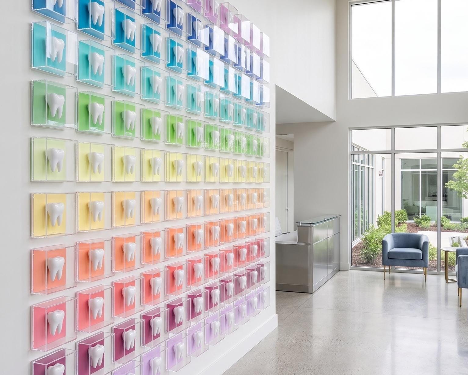 Commercial  Art Ideas, this is an ai generated using my art piece that I did for a dentist  office