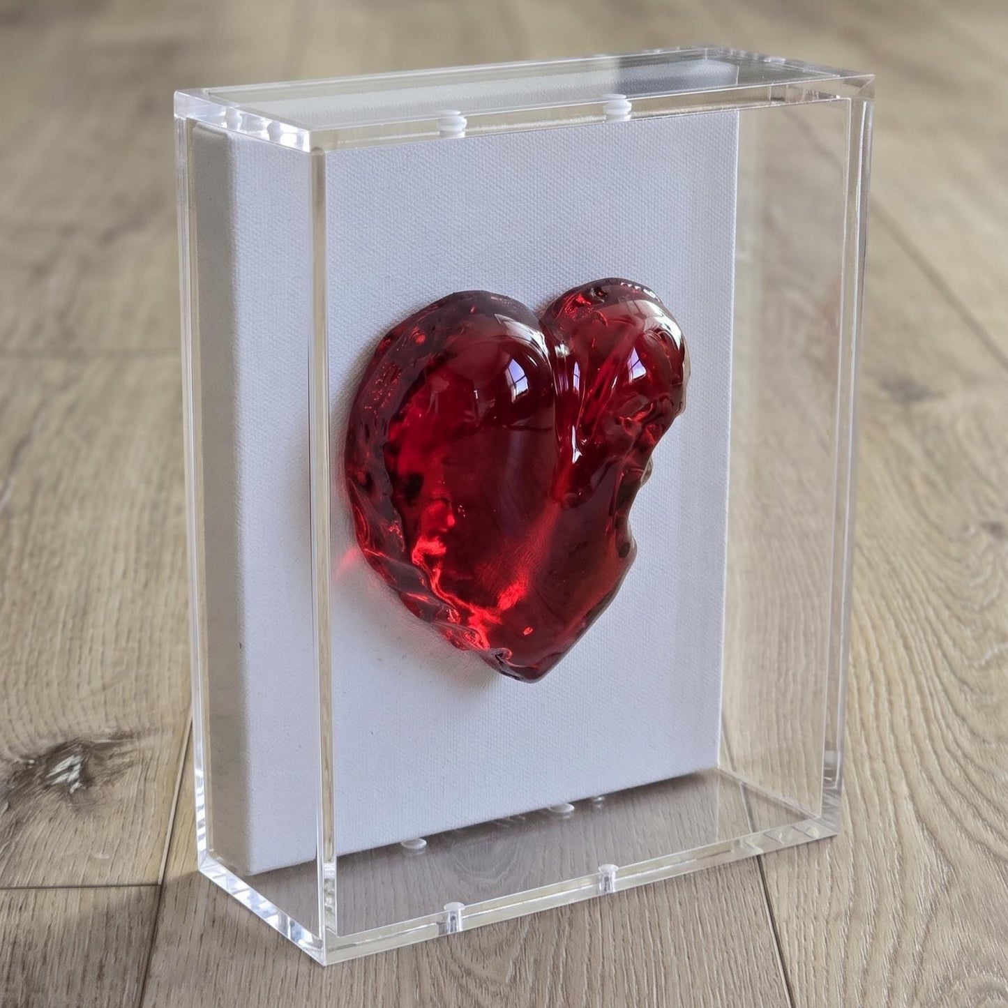3D Resin Heart Sculpture – Hand-Poured Pop Art Wall Hanging (8x6x3 inch)
