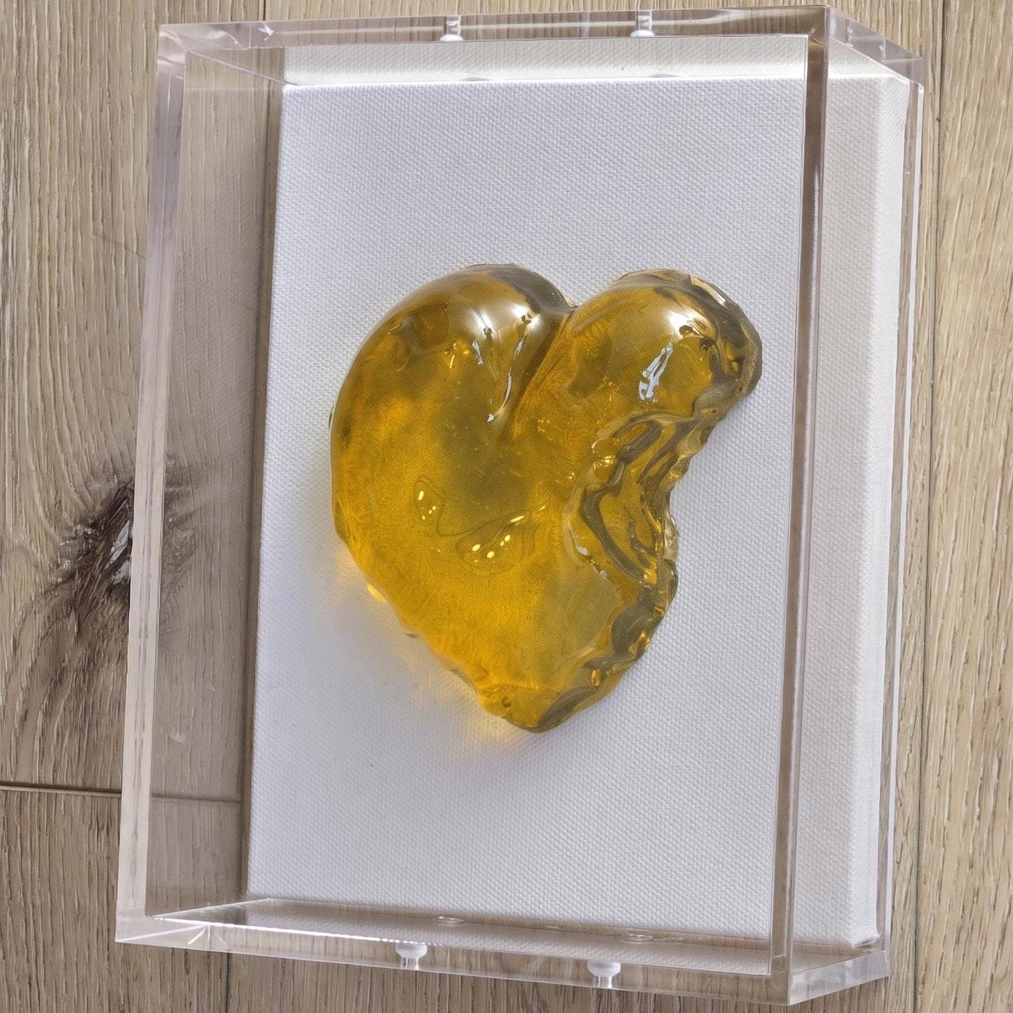 Modern Pop Art Wall Art Heart Sculpture Decor – Jewel Tone Colors , Luxury Shadowbox (8x6x3 inch)