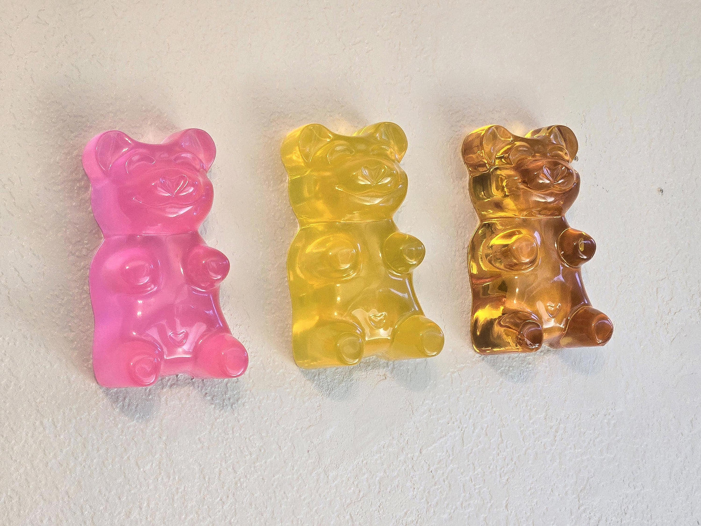 Gummy Bear Wall Art | Pop Art Sculpture for Gallery Wall, Nursery Decor, Kids Room Decor, Collectible Shadow Box Ideas, Bright Bear Decor