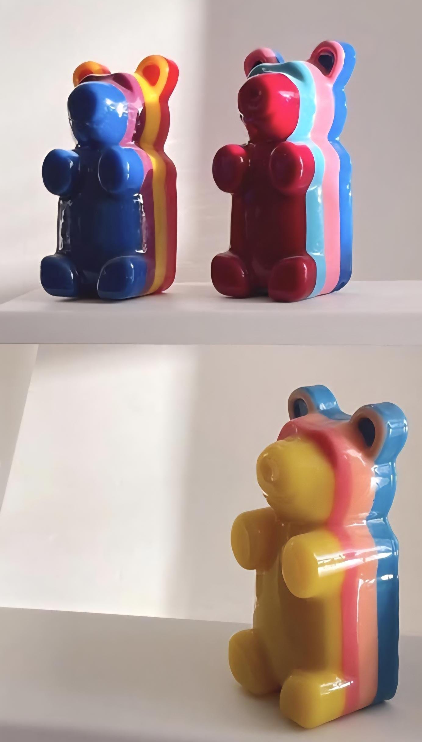 Modern Pop Art Wall Decor - 3D Art for Gallery Wall - Unique Bespoke Home Accents, 7-Inch Gummy Bear Sculpture