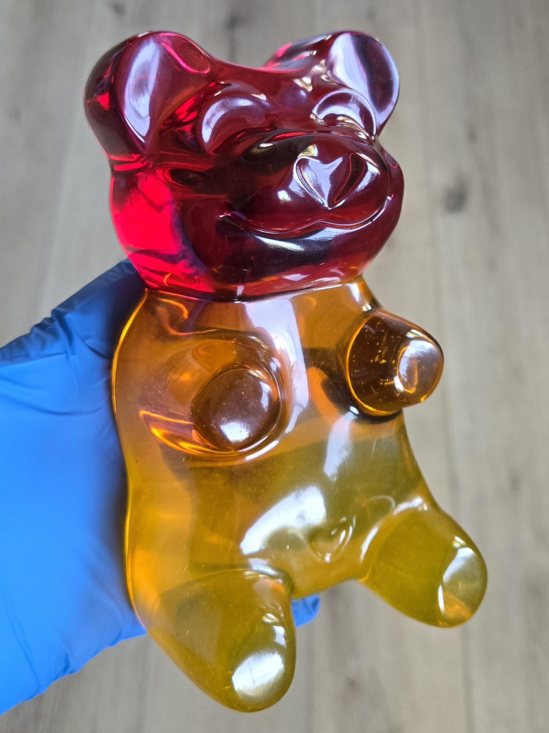 3D Pop Art Gummy Bears Wall Sculpture | Vibrant Rainbow Resin Candy Decor | Handmade Nursery & Kid's Room Wall Art | 6-Inch Bears