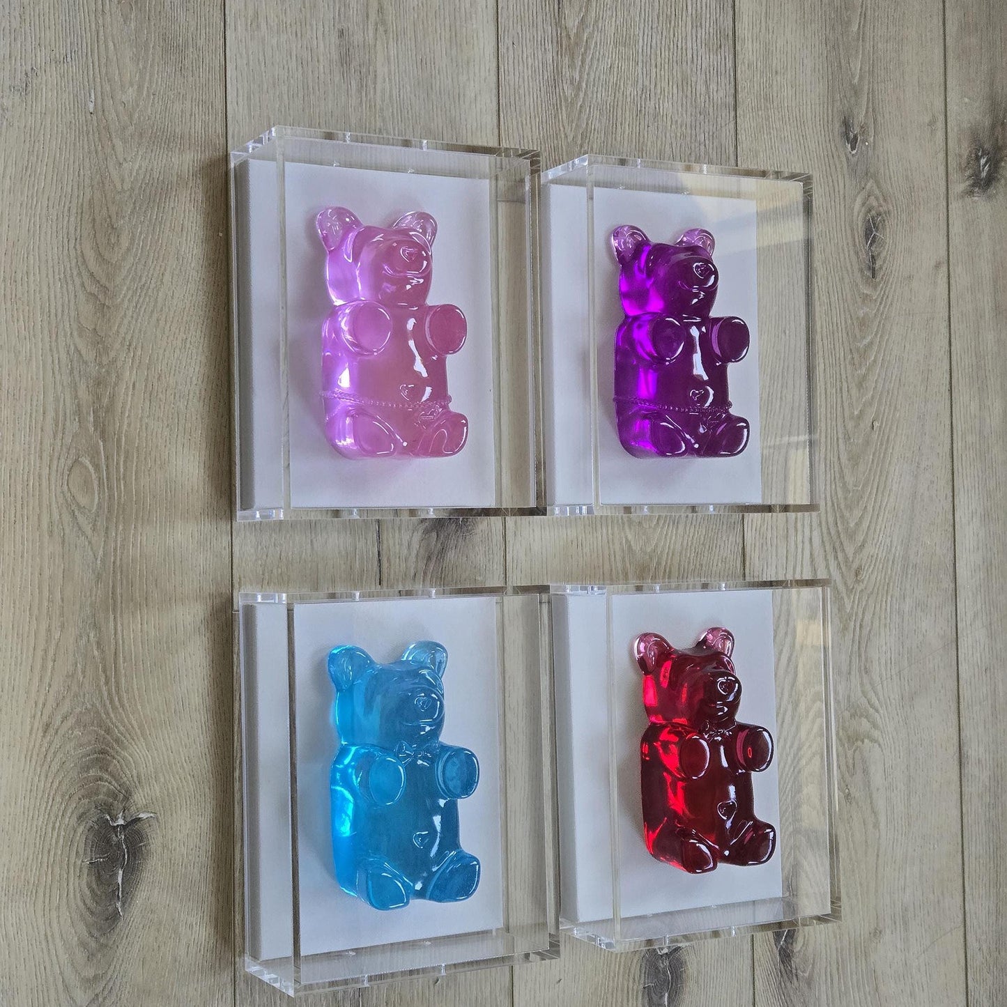 Oliver & Olivia Gummy Bear Wall Art | Pop Art Sculpture for Gallery Wall, Nursery Decor, Kids Room Decor, Shadow Box Collection