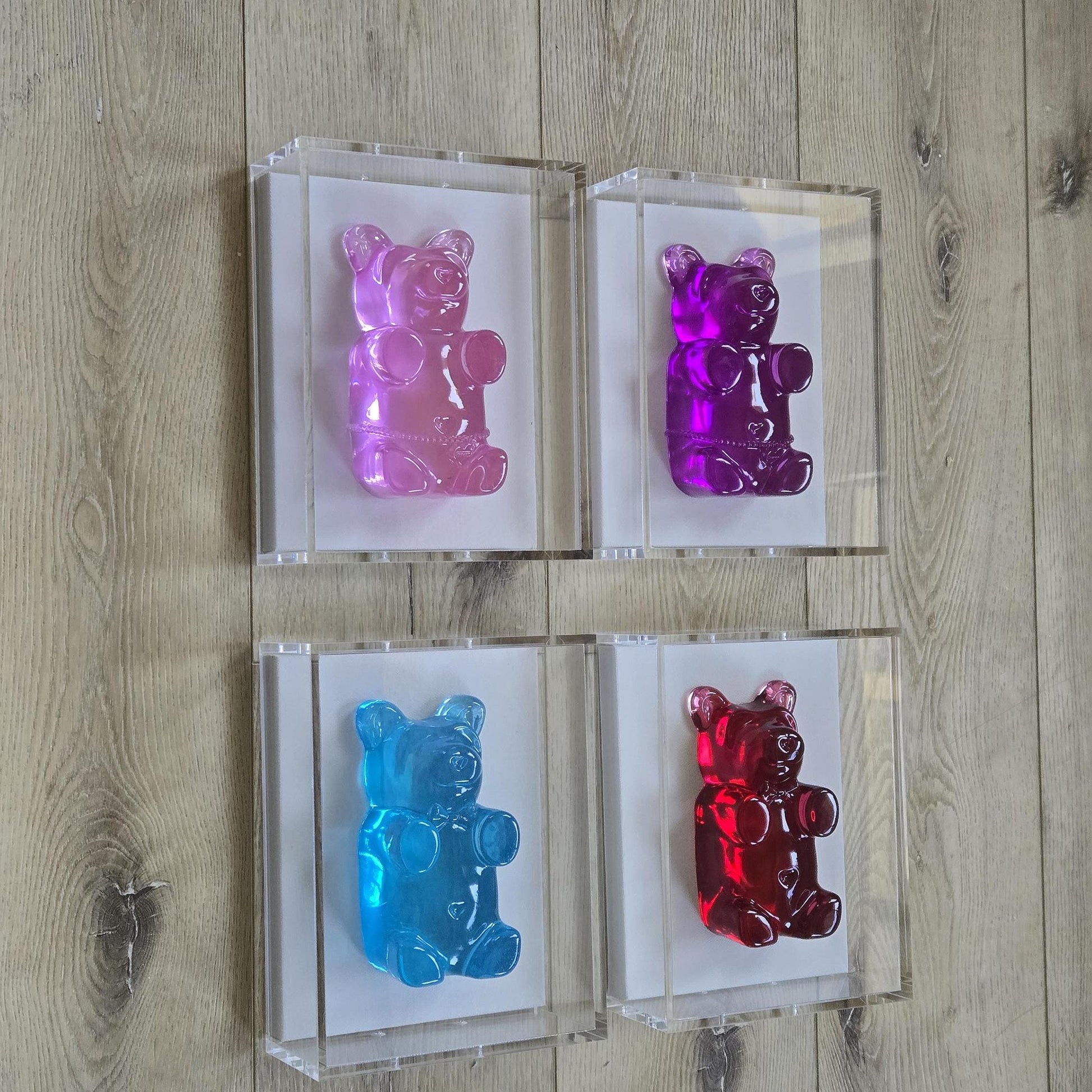 Oliver & Olivia Gummy Bear Wall Art | Pop Art Sculpture for Gallery Wall, Nursery Decor, Kids Room Decor, Shadow Box Collection