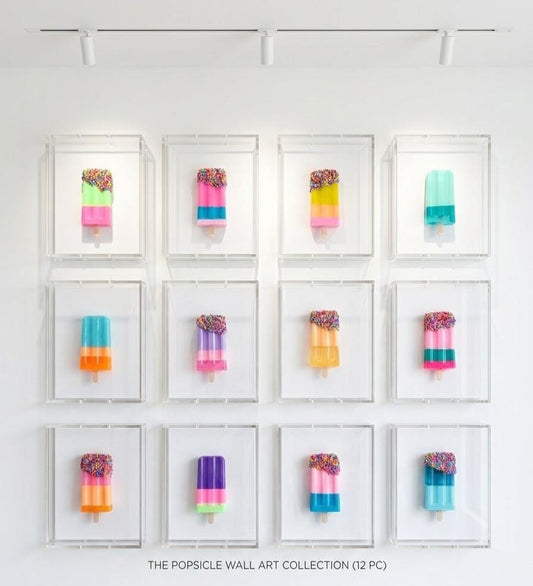 Ice Cream Bar Sculpture Shadow Box Decor | Whimsical Nursery, Colorful Kitchen Pop Art