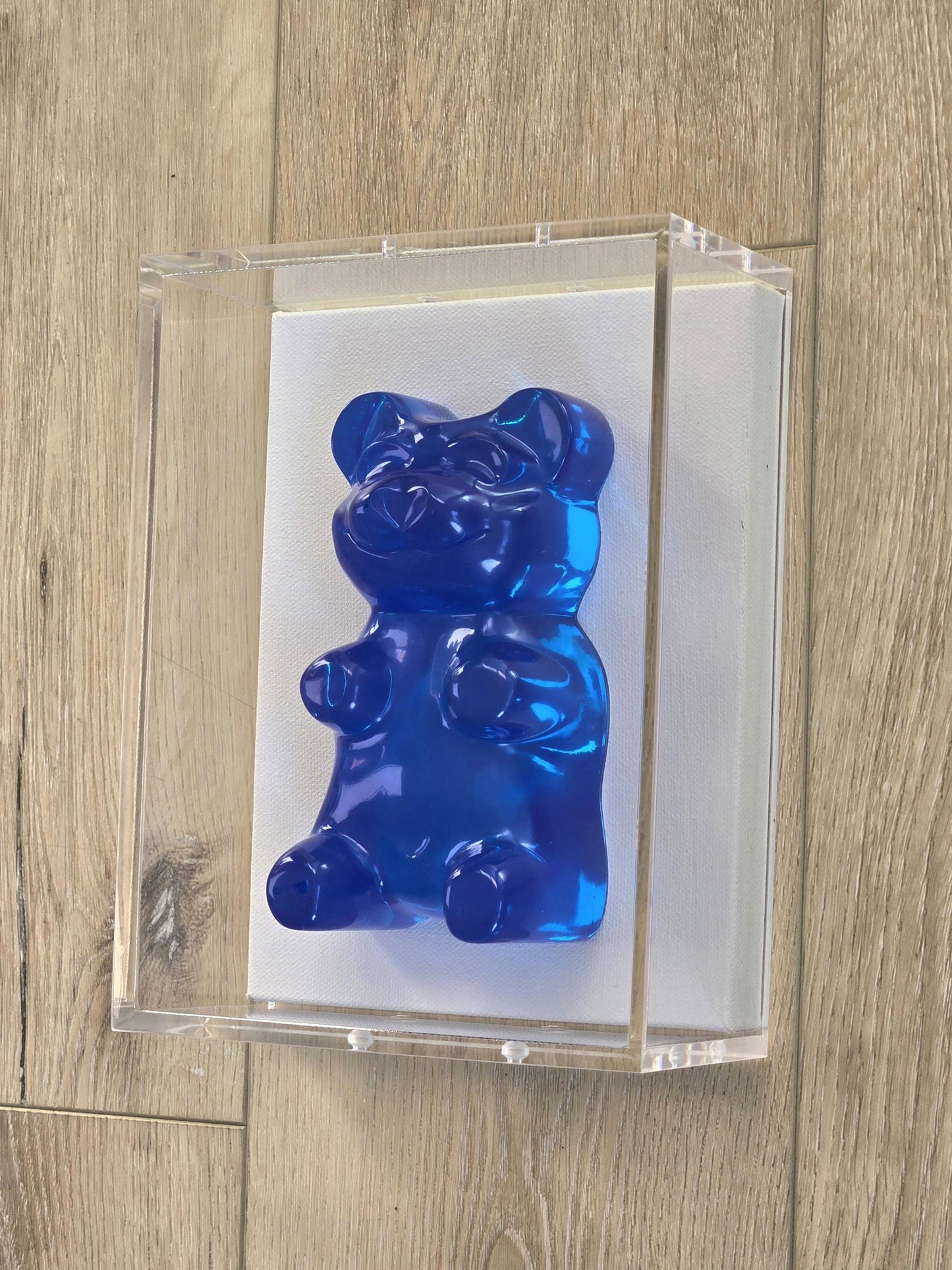 Gummy Bear Sculpture | Pop Art Kids Room Decor, 6 Inch bear-Framed Art | Shadow Box Gallery Wall Ideas