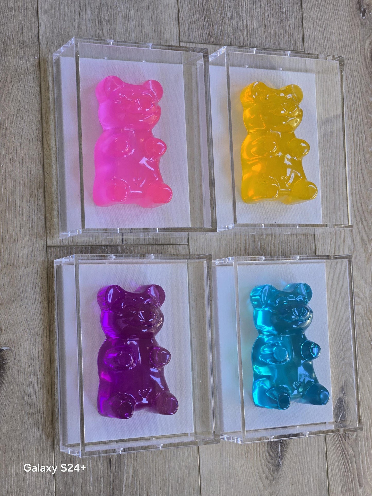 Gummy Bear Sculpture | Pop Art Kids Room Decor, 6 Inch bear-Framed Art | Shadow Box Gallery Wall Ideas