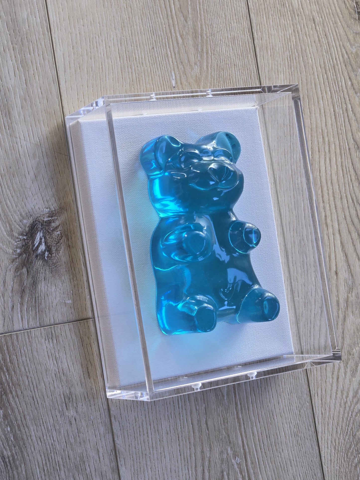Gummy Bear Sculpture | Pop Art Kids Room Decor, 6 Inch bear-Framed Art | Shadow Box Gallery Wall Ideas
