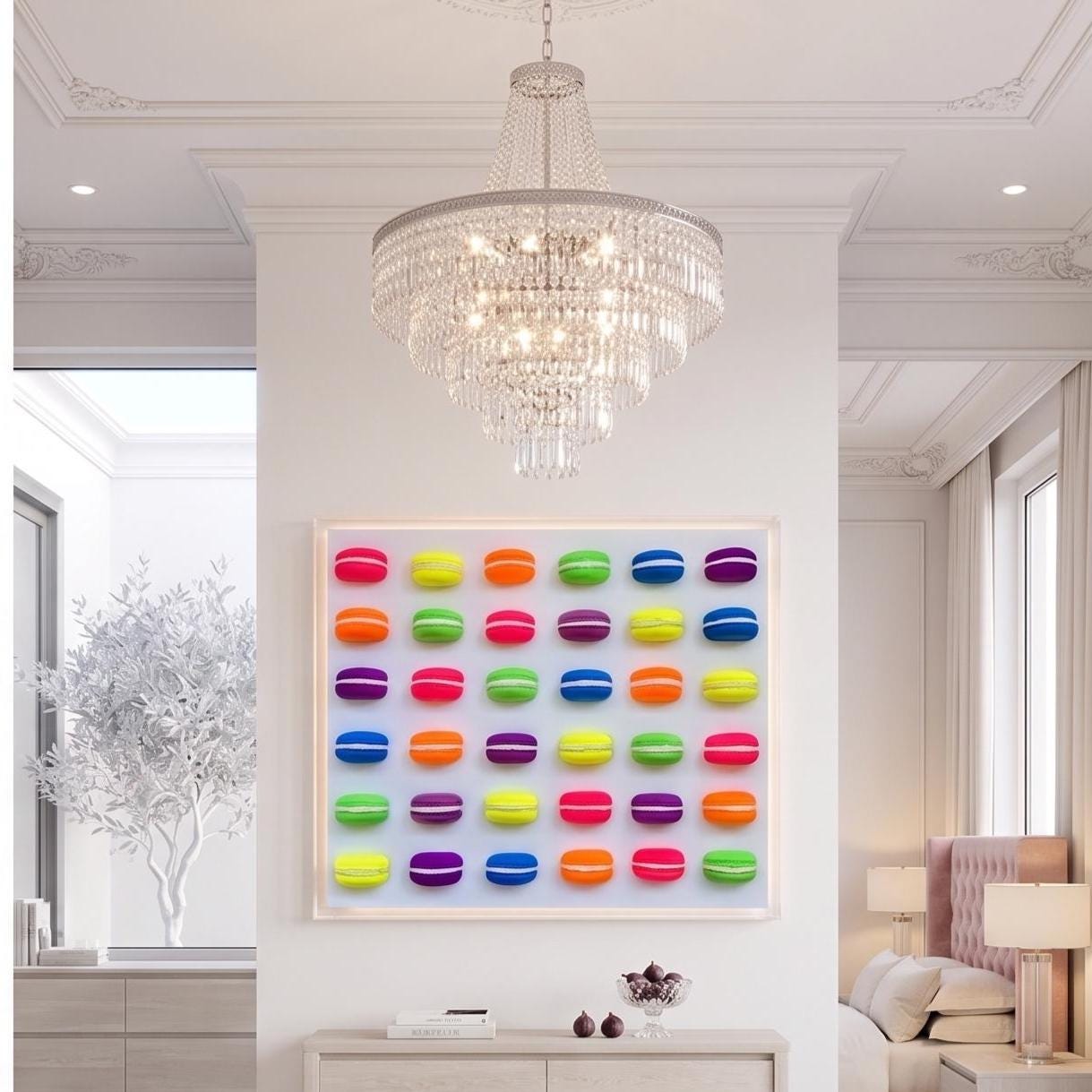 Macaroon Shadow Box Art – 3D Business Decor, Sweet Treat Themed Decor