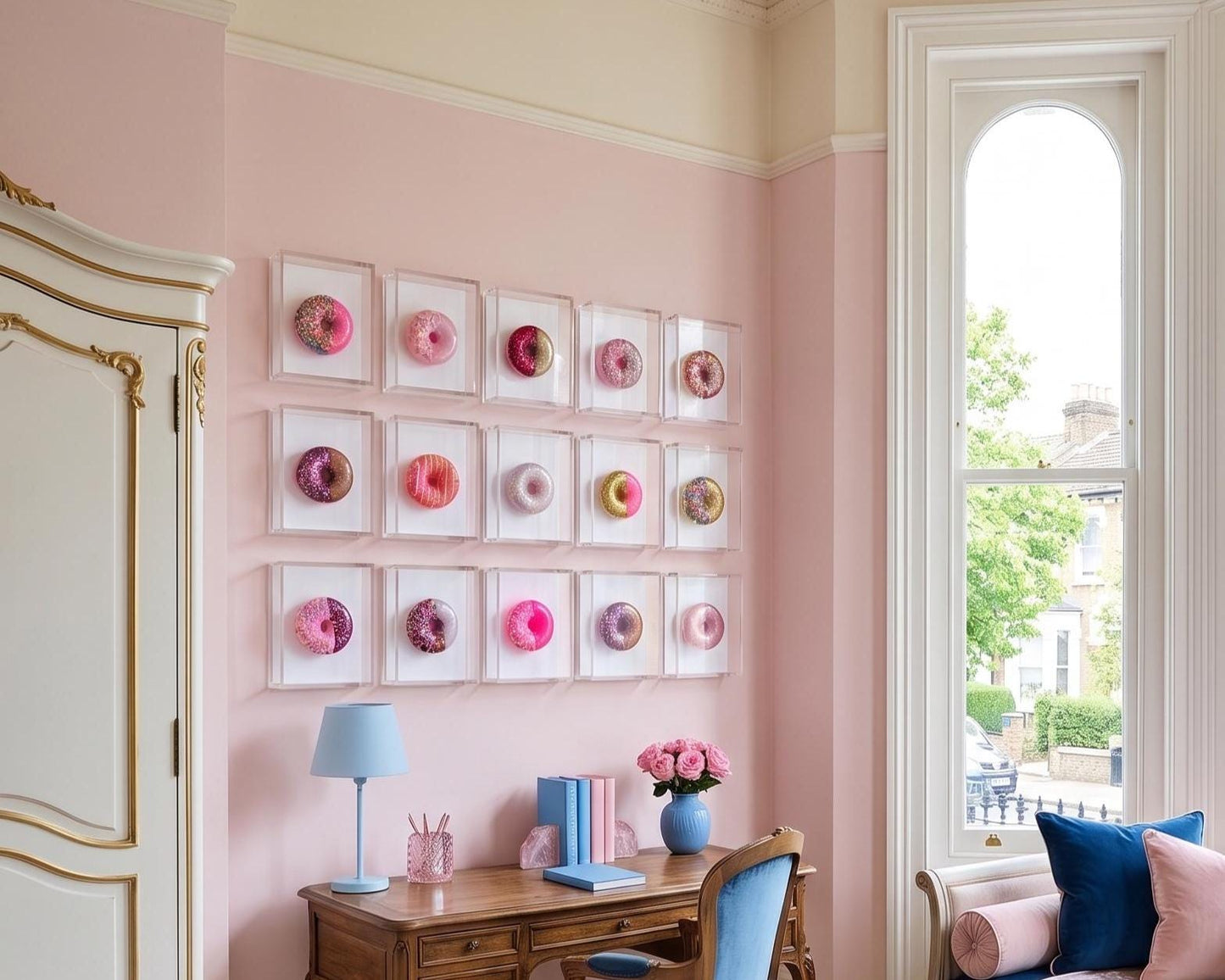 Resin Donut Shadow Box Art: Whimsical Pop Art Decor