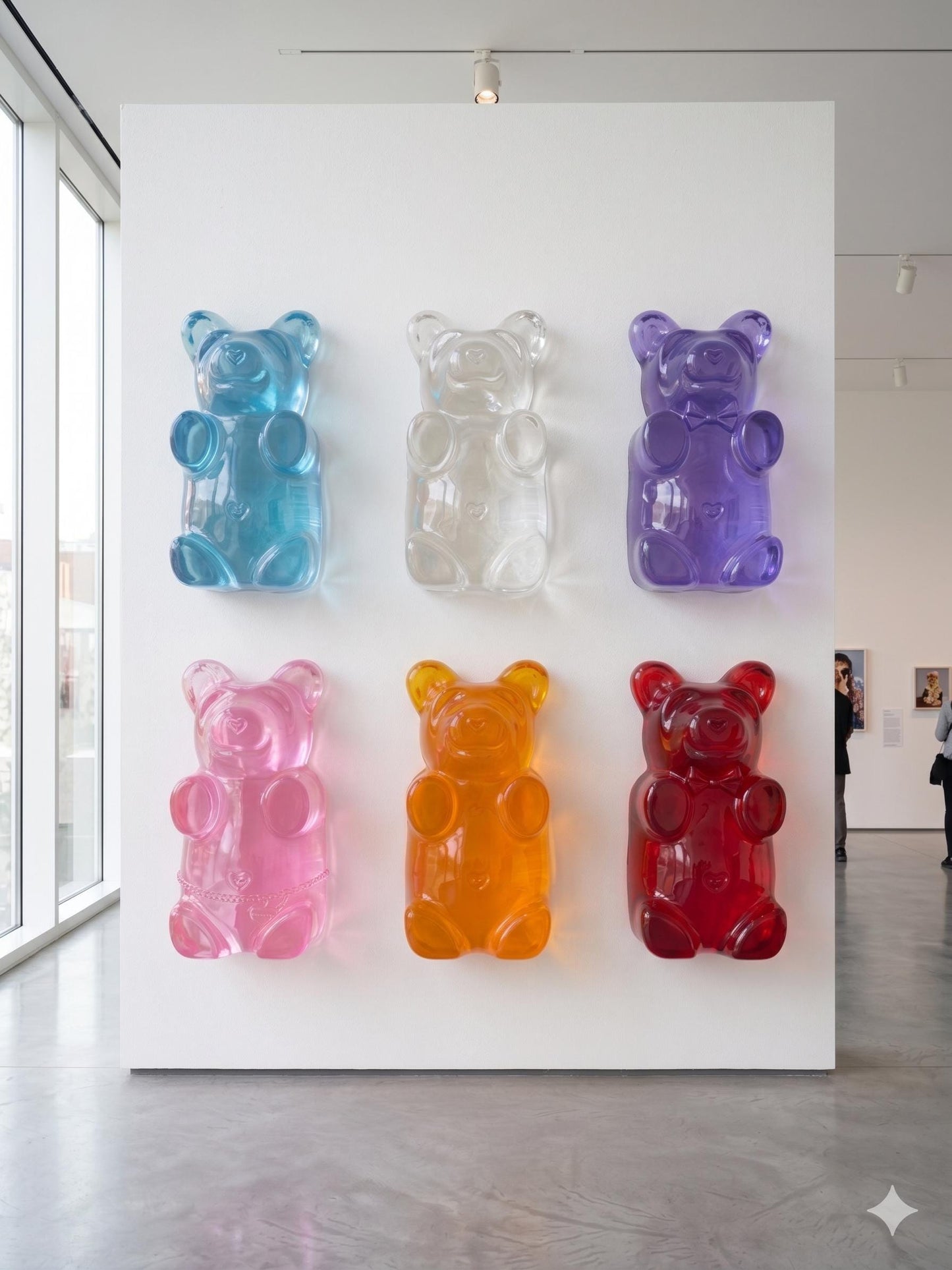 Oliver & Olivia Gummy Bear Wall Art | Pop Art Sculpture for Gallery Wall, Nursery Decor, Kids Room Decor, Jumbo 10 inch Bear