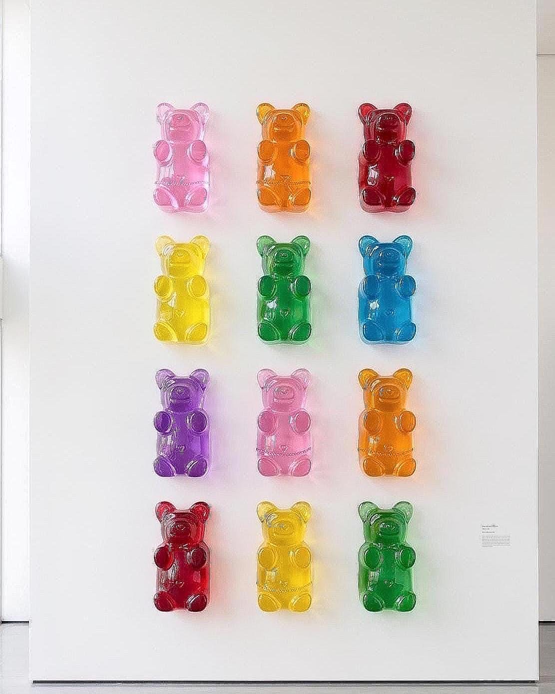 Oliver & Olivia Gummy Bear Wall Art | Pop Art Sculpture for Gallery Wall, Nursery Decor, Kids Room Decor, Cute 6 Inch Bear