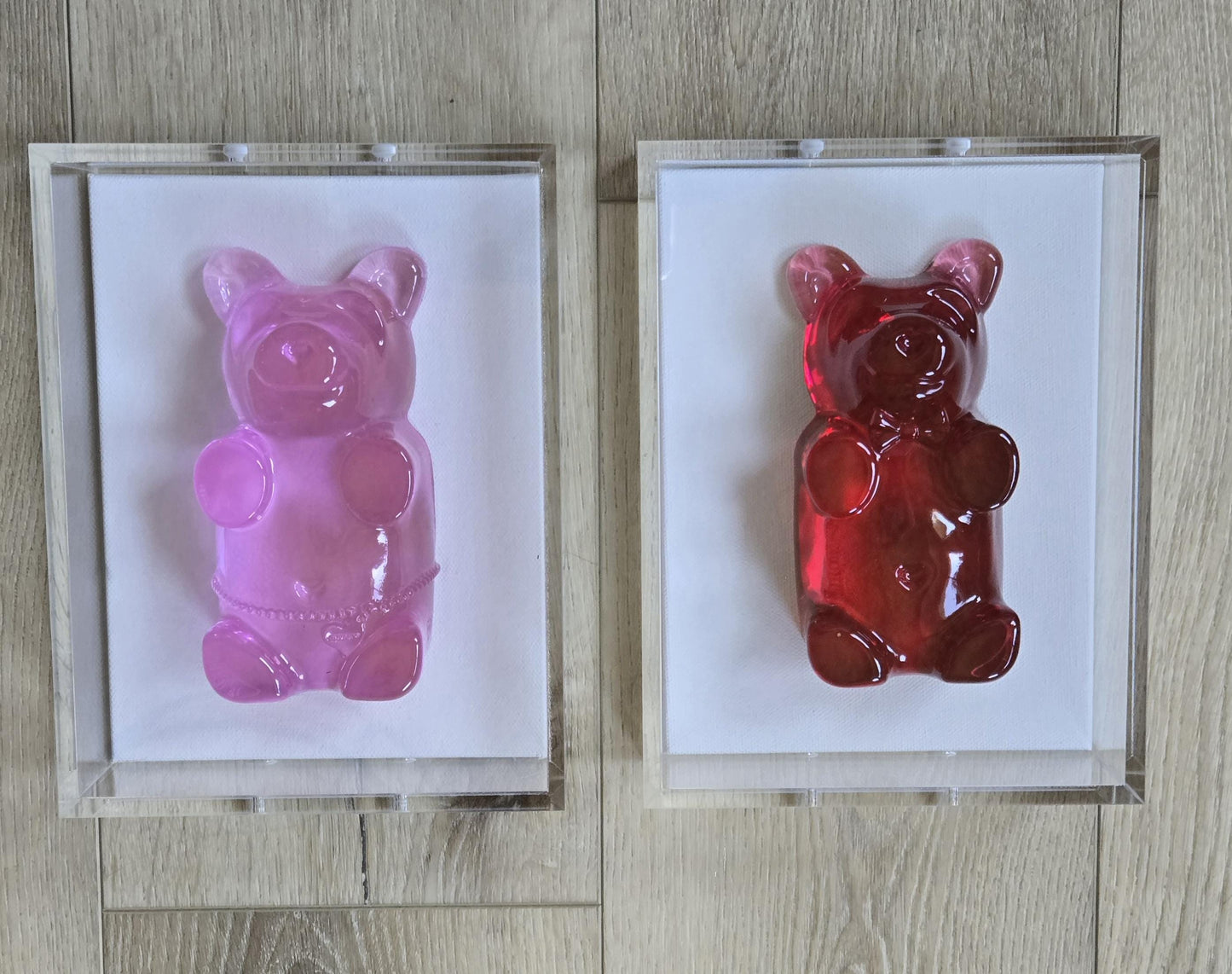 Oliver & Olivia Gummy Bear Wall Art | Pop Art Sculpture for Gallery Wall, Nursery Decor, Kids Room Decor, Shadow Box Collection