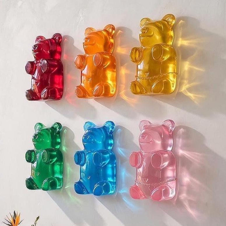 Oliver & Olivia Gummy Bear Wall Art | Pop Art Sculpture for Gallery Wall, Nursery Decor, Kids Room Decor, Jumbo 10 inch Bear